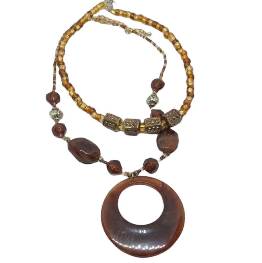 CURATED bundle 90's boho festival necklaces layered look free spirit earthy tone